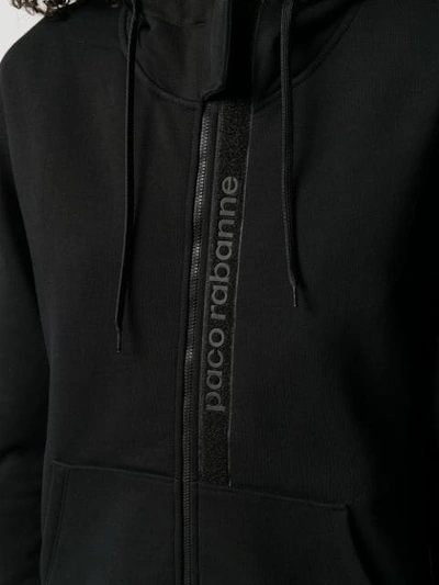 Shop Paco Rabanne Hooded Sports Jacket - Black