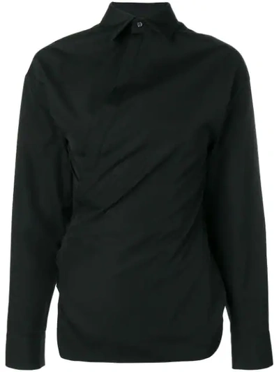 Shop Dsquared2 Wrapped Front Shirt In Black