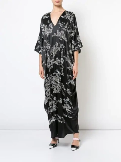 JOSIE NATORI COUTURE PAGODA茧形连衣裙 - 黑色