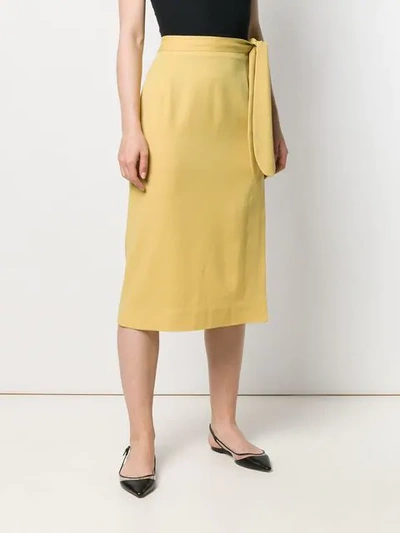 Shop Alexa Chung Minirock Mit Knotendetail In Yellow