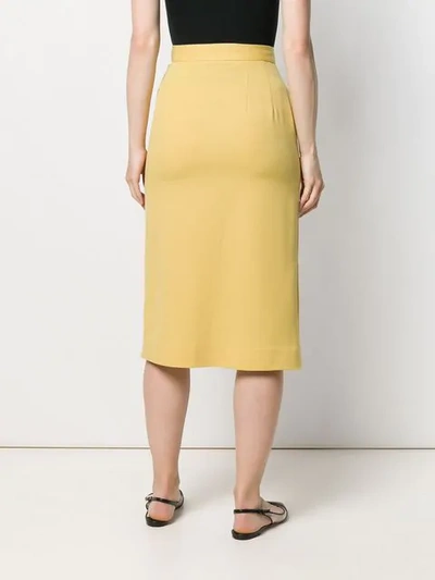 Shop Alexa Chung Minirock Mit Knotendetail In Yellow