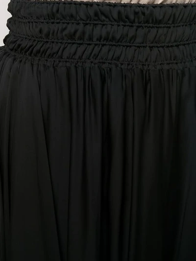 Shop Fabiana Filippi Asymmetric Pleated Skirt In Black