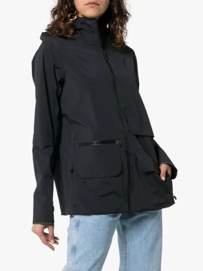 Shop Canada Goose Pacifica Zip-up Raincoat In Black