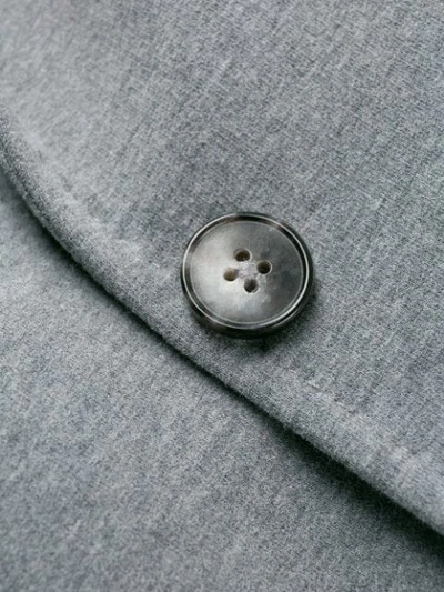 Shop Circolo 1901 Fitted Button Blazer In Grey