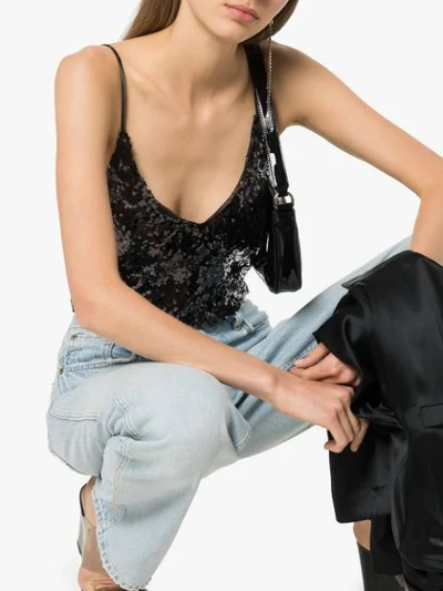 Shop Galvan Moonlight Sequin Embellished Vest In Black