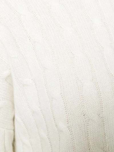 Shop N•peal Cable Knit Jumper In White