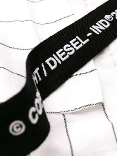 Shop Diesel Shirt With Strap Detail In White