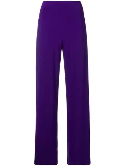 Shop Norma Kamali High-waisted Trousers - Purple