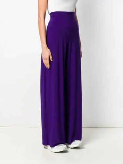 Shop Norma Kamali High-waisted Trousers - Purple