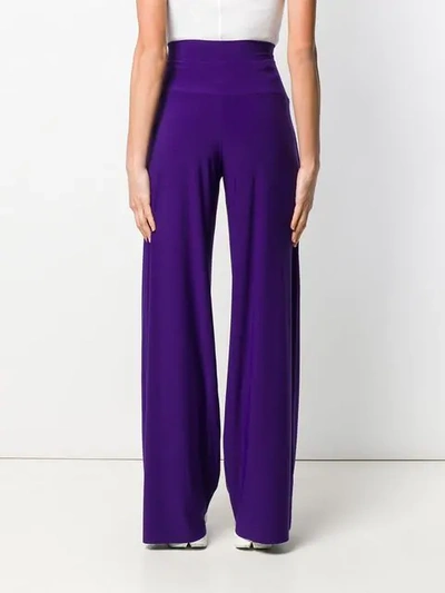 Shop Norma Kamali High-waisted Trousers - Purple