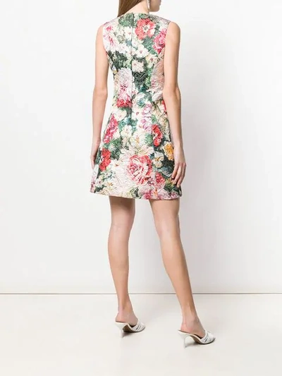 Shop Dolce & Gabbana Floral A-line Dress In Green