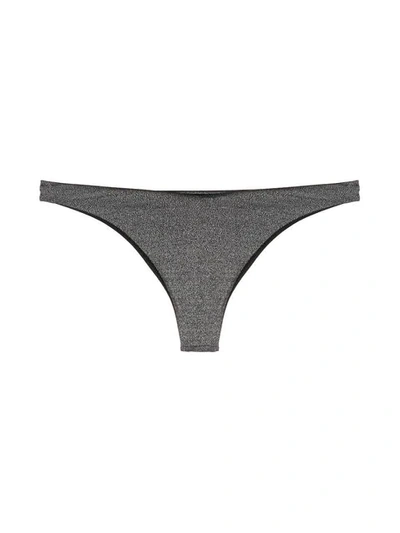 Shop Mc2 Saint Barth Glittered Brazilian Bikini Briefs - Grey