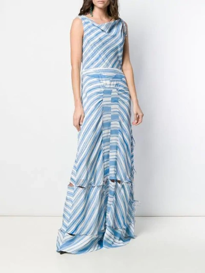 Shop Altuzarra Gaeta Striped Dress In Blue