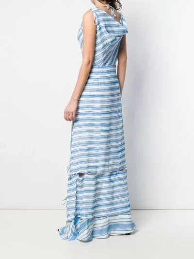 Shop Altuzarra Gaeta Striped Dress In Blue