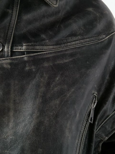 distressed biker jacket