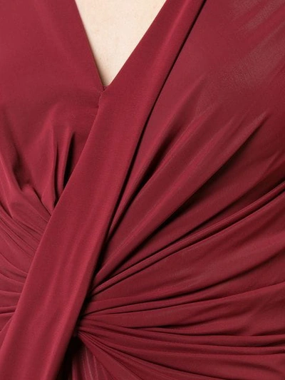 Shop Jason Wu Ruched Detail Slit Dress In Bordeaux
