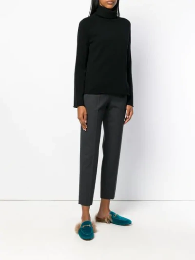 Shop Piazza Sempione Turtleneck Sweater In Black