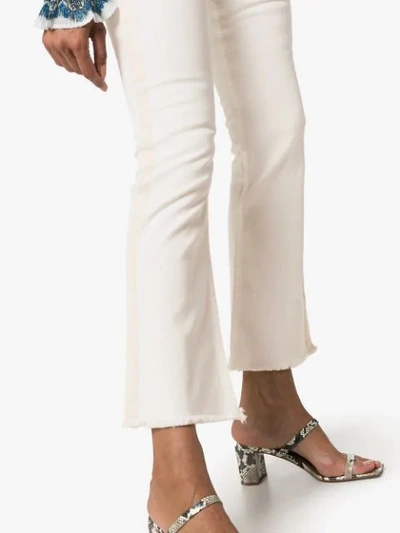 Shop Etro Cropped Flared Jeans In White