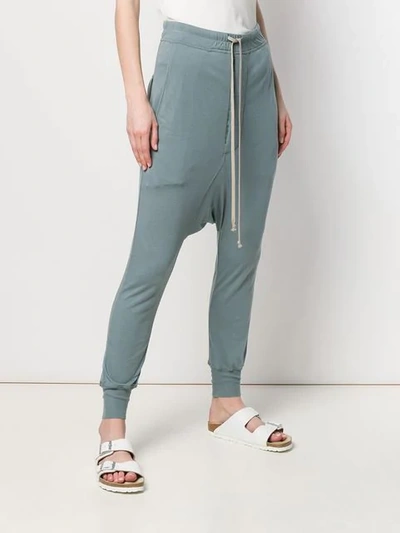 Shop Rick Owens Drop Crotch Track Pants In Grey