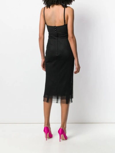 Shop Dolce & Gabbana Mesh Panel Pencil Skirt In Black