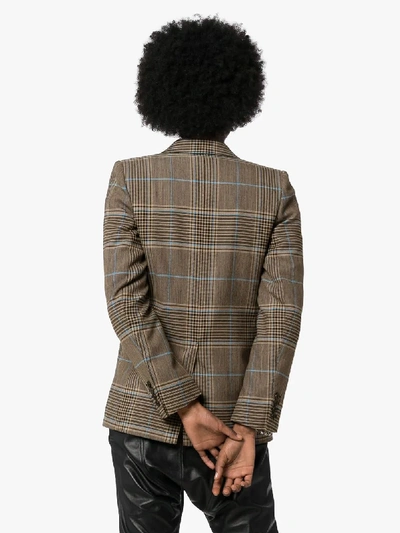 Shop Givenchy Double-breasted Check Jacket In 103 - Brown