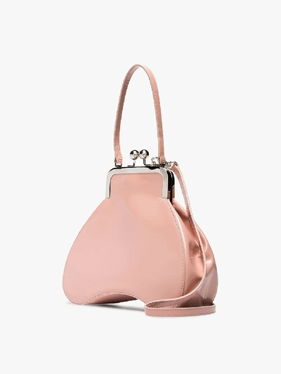 Shop Simone Rocha Pink Baby Bean Leather Tote Bag In 111 - Pink