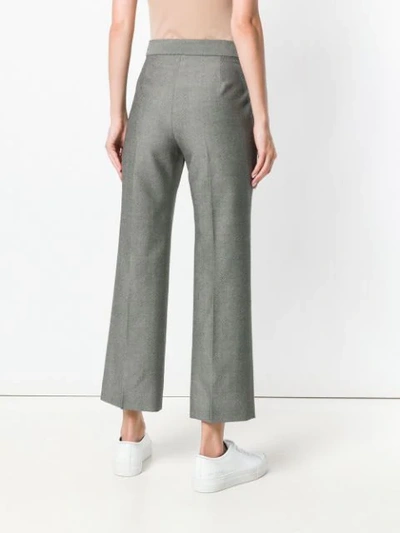 Shop Stella Mccartney High Waisted Cropped Trousers In Grey