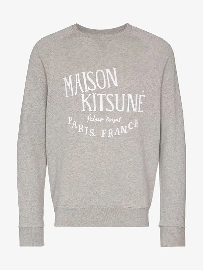 Shop Maison Kitsuné Palais Royal Cotton Sweatshirt In Grey