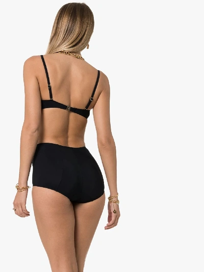 Shop Dolce & Gabbana High Waist Underwire Bikini In Black