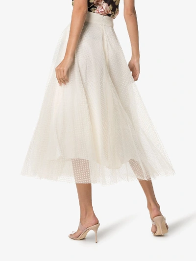 Shop Zimmermann Layered Ballet Midi Skirt In White