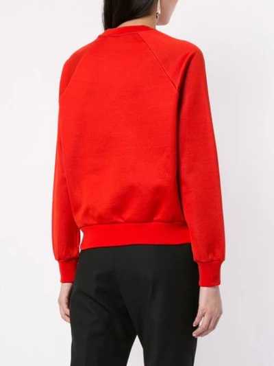 Shop Stella Mccartney "no Smile No Service" Sweater In Red