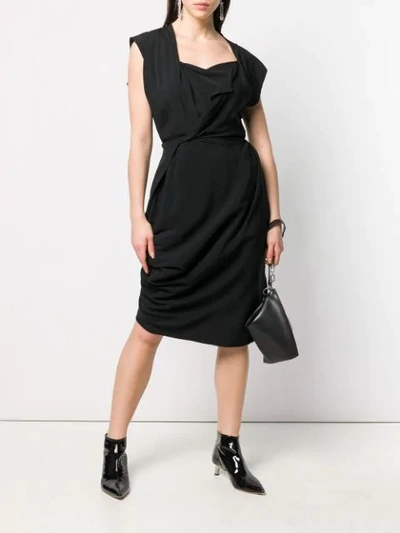 Shop Vivienne Westwood Shift Midi Dress In Black
