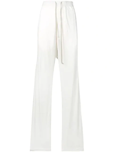 Shop Rick Owens Drkshdw Drawstring Track Pants In White