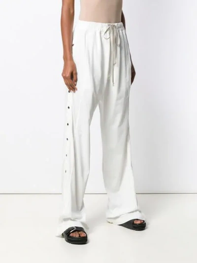 Shop Rick Owens Drkshdw Drawstring Track Pants In White