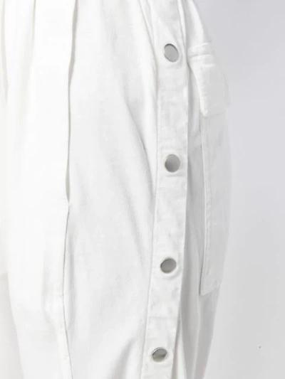 Shop Rick Owens Drkshdw Drawstring Track Pants In White