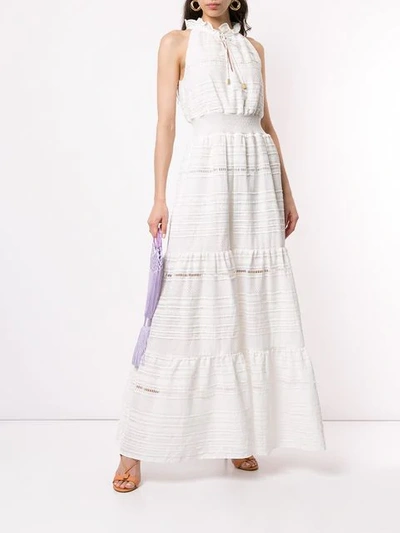 Shop Aje Evangeline Maxi Dress In White