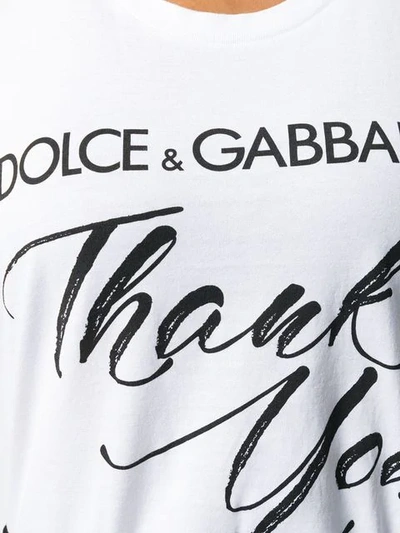 Shop Dolce & Gabbana Thank You Tank Top In White