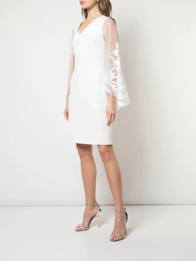 Shop Alberto Makali Wing Sleeve Midi Dress - White