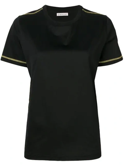 Shop Moncler Sleeve Patch T-shirt In Black