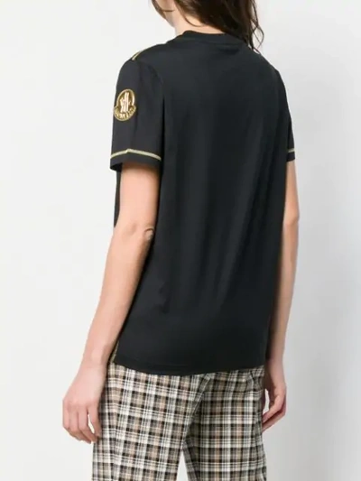 Shop Moncler Sleeve Patch T-shirt In Black