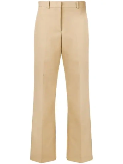 Shop Jil Sander Classic Flared Trousers In Brown