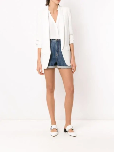 Shop Amapô Mom's Denim Shorts In Blue