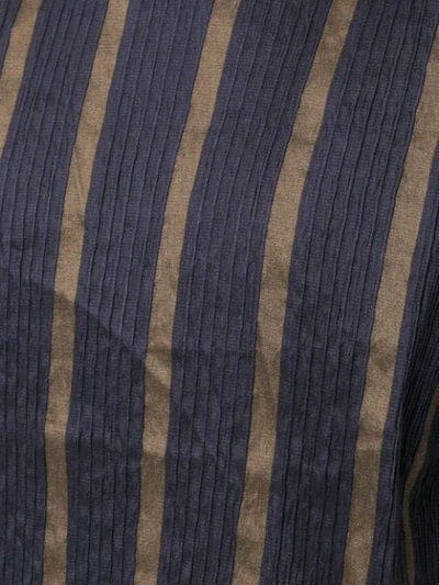 Shop Uma Wang Striped Short-sleeve Top In Blue