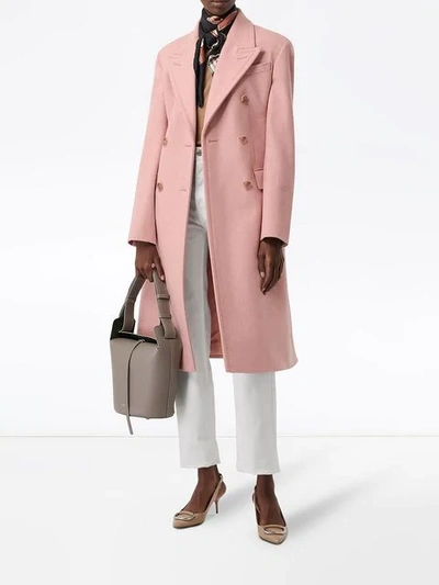 Shop Burberry Double In Pink