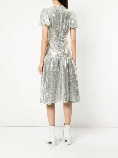 Shop Macgraw Ziggy Sequinned Dress In Metallic