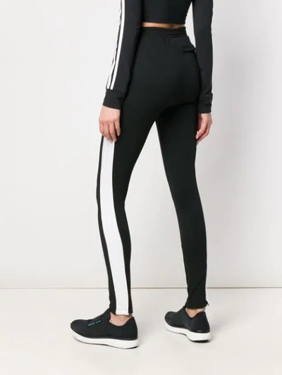 Shop Adidas Originals Stripe Leggings In Black