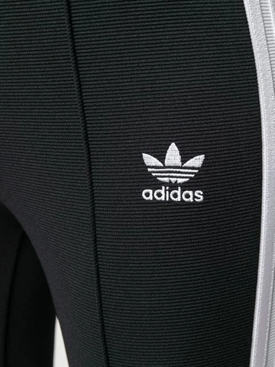 Shop Adidas Originals Stripe Leggings In Black
