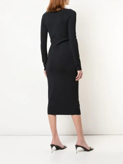 Shop Stella Mccartney Compact Knit Dress In Black