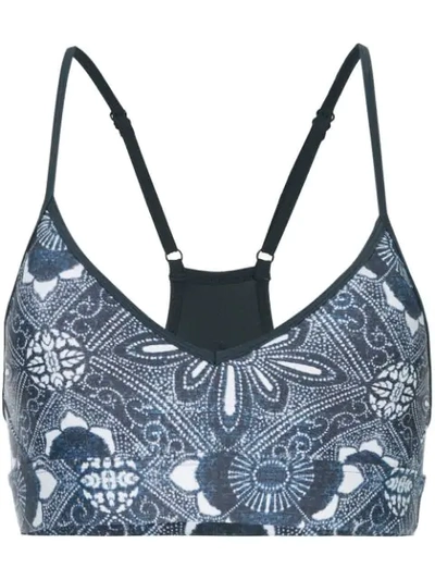 Shop The Upside Ethnic Print Sports Top In Blue