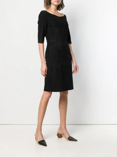 Shop Arma Fitted Dress In Black